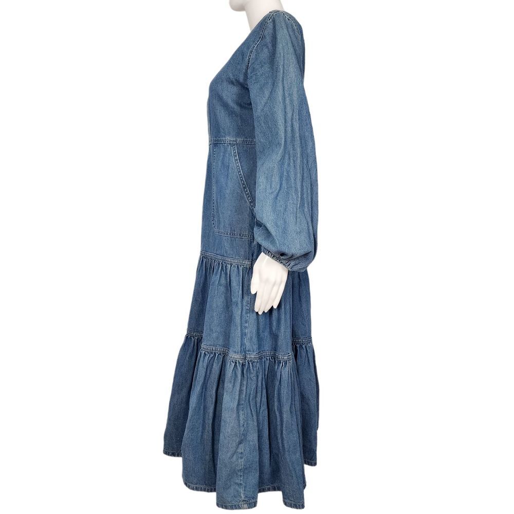 Sample* Maxi Tiered Denim Dress - Picture 2 of 7